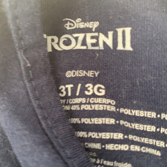 Part of 2/15$ Disney Frozen 3T shirt fits 2T - Picture 3 of 4